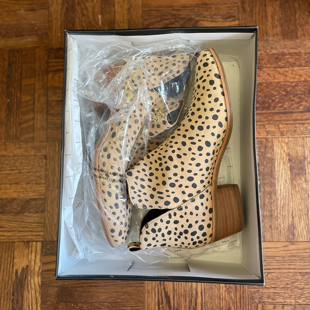 Dolce Vita Leopard Print Suede Shoes